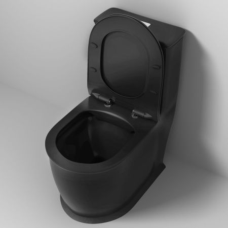 Унитаз напольный с бачком Grossman Retro GR-4492BMS черный с сиденьем безободковый каскадный смыв