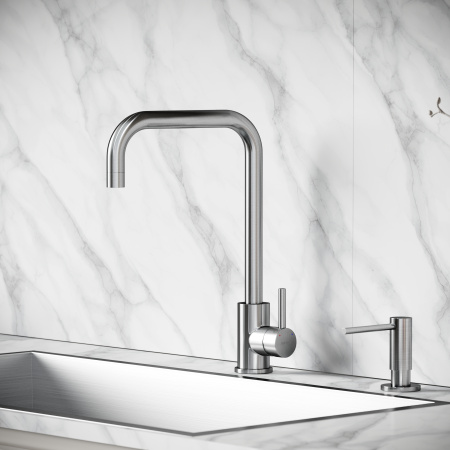 Смеситель для кухни Sancos Stainless SC12002SS на мойку нержавеющая сталь