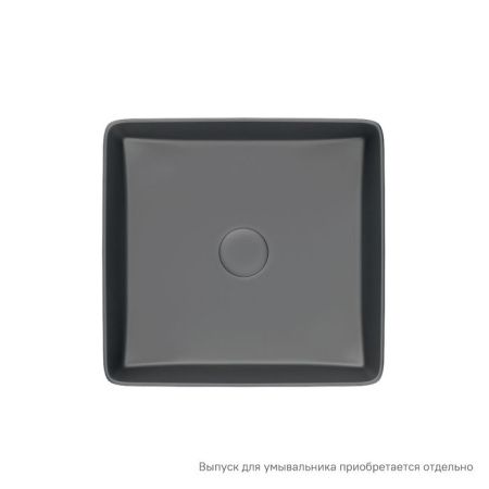 Раковина керамическая Iddis Slide SLIGM01i27 40х40 накладная цвет серый без отверстий под смеситель