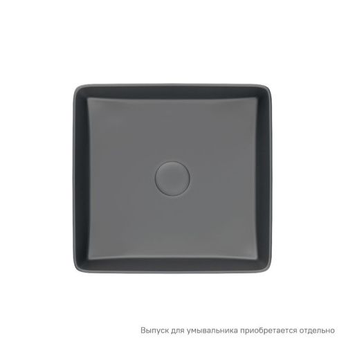 Раковина керамическая IDDIS Slide SLIGM01i27 36х36 накладная цвет серый без отверстий под смеситель - фото 3