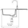 Кухонная мойка Granfest Level LV-860L серый 86х50 цвет серый поверхность матовая