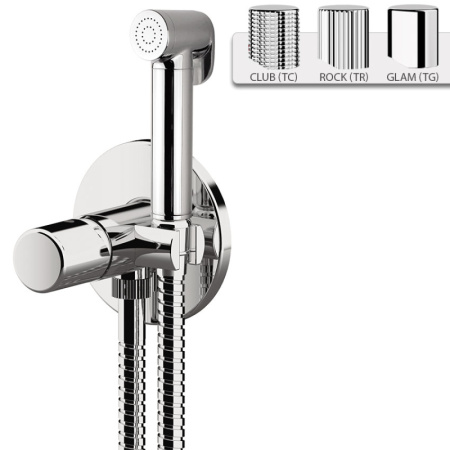 Гигиенический душ со смесителем Daniel TG6454DC15 черный матовый