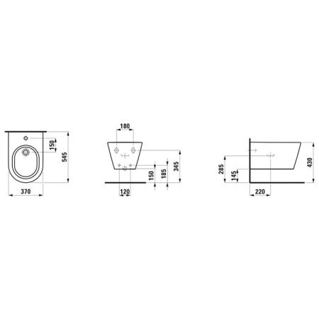 Биде подвесное Laufen Kartell 8.3033.1.758.302.1 цвет серый