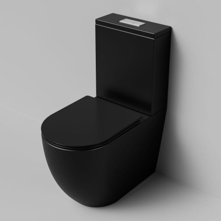 Унитаз напольный с бачком Grossman Торнадо GR-4494BMSQ черный с сиденьем микролифт безободковый смыв торнадо
