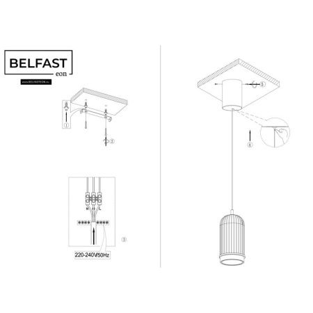 Светильник подвесной Belfast Pineridge (Пинеридге) FS-380-D1 BR