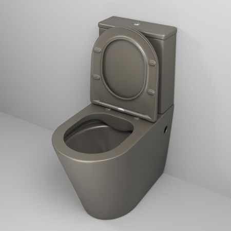 Унитаз напольный с бачком Grossman Color GR-4480GSMS зеленый с сиденьем безободковый каскадный смыв