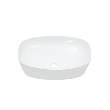 Раковина из сантехнического фарфора Melana 320352-805 50х40 накладная цвет белый без отверстий под смеситель