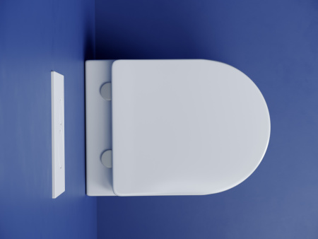 Унитаз подвесной Ceramica Nova METROPOL CN4002T белый с сиденьем микролифт безободковый смыв торнадо