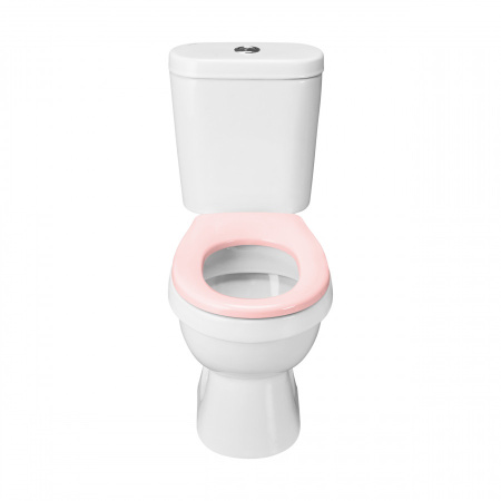 Унитаз-компакт напольный с бачком Santek Каспер 1WH501847 белый/розовый с сиденьем каскадный смыв