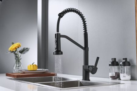 Смеситель для кухни Shevanik S963H на мойку черный