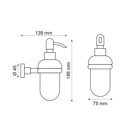 Дозатор для жидкого мыла Webert Rimini RI500201010 - фото 3