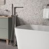 Смеситель для ванны и душа Wasserkraft Tauber 6400 6421 напольный никель
