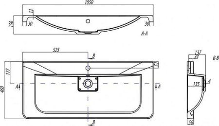 Раковина из искусственного камня Aquaton Шерилл 1A71323KSH010 110х50 накладная цвет белый 1 отверстие под смеситель