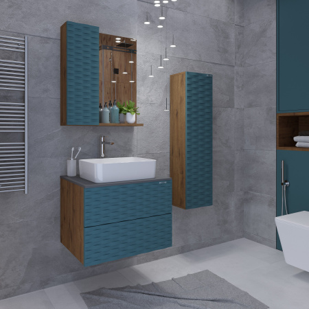 Тумба под раковину Grossman Альба 106502 65х50х50 подвесная цвет веллингтон/бриз