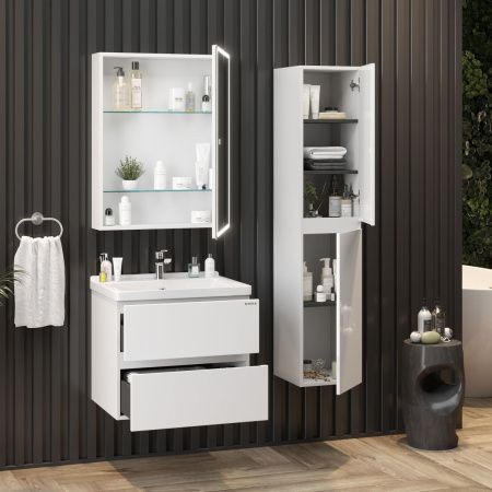 Тумба под раковину Onika Эвада 107061 70х40 подвесная цвет белый