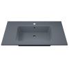 Раковина из искусственного камня Uperwood Parma Quartz 291003010 90х50 полувстраиваемая цвет серый