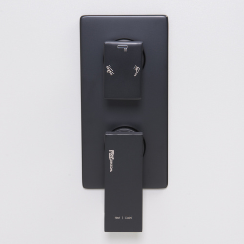 Смеситель для ванны и душа WasserKRAFT Abens 2000 2071 встраиваемый черный - фото 2