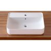 Раковина из сантехнического фарфора Lavinia Boho Bathroom Sink Slim 33311008 60х40 накладная цвет белый 1 отверстие под смеситель