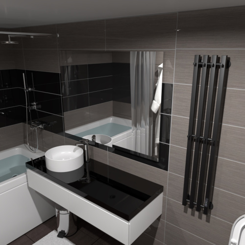 Полотенцесушитель Маргроид Inaro профильный Inaro-12018-1081-9005R 21х120 электрический черный матовый - фото 5