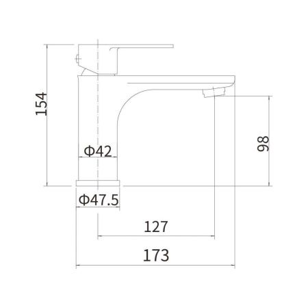 Смеситель Fashun A51119 на раковину сатин
