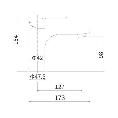 Смеситель Fashun A51119 на раковину сатин - фото 3