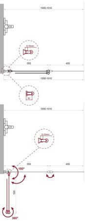 Душевая шторка на ванну BelBagno UNO UNO-V-2-100/150-C-Cr 100х150 стекло прозрачное профиль хром ориентация универсальная