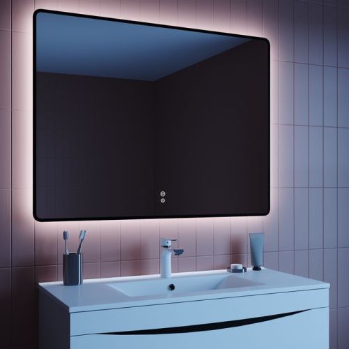 Зеркало с подсветкой IDDIS Cloud CLX10T0i98 100х80 цвет черный - фото 3