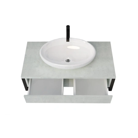 Тумба под раковину 1MarKa Grunge Loft У85852 90х50 подвесная цвет серый