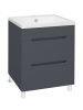 Тумба под раковину Runo Парма 00-00001454 60х40 напольная цвет серый