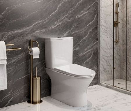 Унитаз напольный с бачком Cerutti SPA CT7193 белый с сиденьем микролифт безободковый каскадный смыв