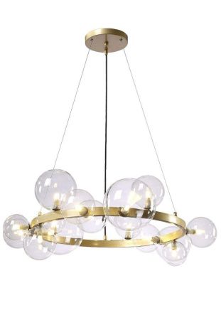 Люстра подвесная Crystal Lux Agata (Агата) Agata SP15 V2 Gold/Transparente