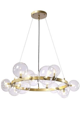 Люстра подвесная Crystal Lux Agata (Агата) Agata SP15 V2 Gold/Transparente - фото 3