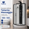 Душевая кабина Taliente TA-100CB 100х100 четверть круга без крыши ориентация универсальная