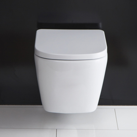 Унитаз подвесной BelBagno ALBANO BB120CHR/BB120SC белый с сиденьем микролифт безободковый каскадный смыв
