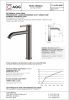 Смеситель для раковины AQG Urban Flow 01URF120GM на столешницу оружейная сталь
