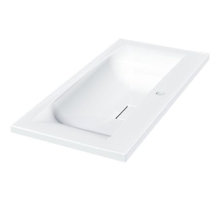 Раковина из искусственного камня Vincea VCB-3M900W 90х50 встраиваемая цвет белый 1 отверстие под смеситель