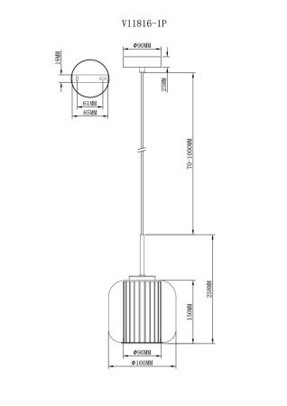 Светильник подвесной Moderli Ember (Ембер) V11816-1P