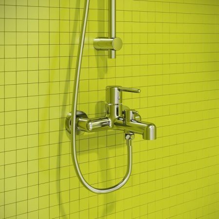 Смеситель для ванны и душа IDDIS Aiger AIGSB00i02WA настенный хром