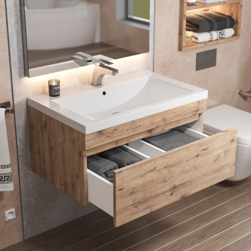 Тумба под раковину Uperwood Eva 3930213465 73,8х47,2х35 подвесная - фото 3