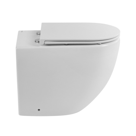 Унитаз приставной BelBagno SFERA-R BB2141CBR/BB870SC белый с сиденьем микролифт безободковый каскадный смыв