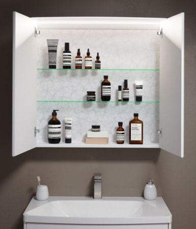 Зеркало-шкаф Aqwella Y NER0408 80х80 подвесной цвет белый