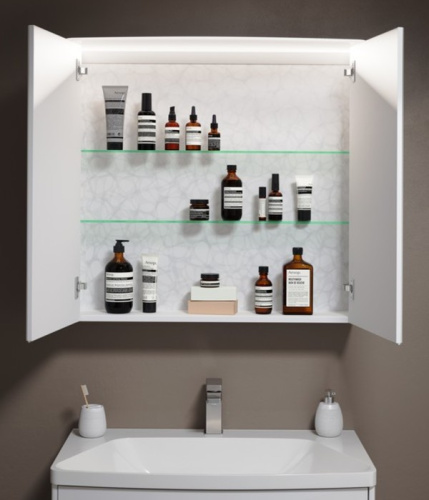 Зеркало-шкаф Aqwella Y NER0408 80х17х76 подвесной цвет белый - фото 3 Зеркало-шкаф Aqwella Y NER0408 80х17х76 подвесной цвет белый - фото 3