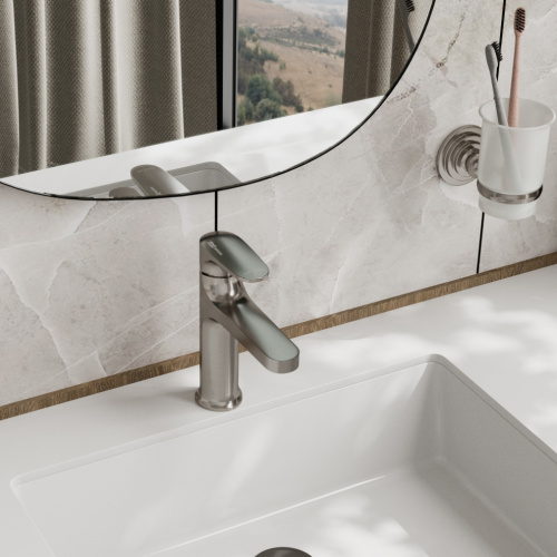 Смеситель WasserKRAFT Spree 1400 1403 на раковину никель - фото 4