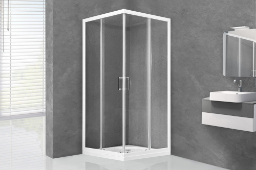 Душевой уголок Royal Bath HPD RB8095HPD-T 80х95 стекло прозрачное профиль белый без поддона