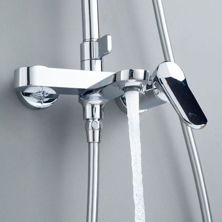 Душевая стойка Shevanik S4336 настенная цвет хром