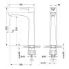 Смеситель для раковины LeMark Evitta LM0509C на столешницу хром