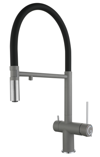 Смеситель для кухни Rivelato 1523517 grigio cromo на мойку хром/серый - фото 2