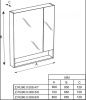 Зеркало-шкаф Roca The Gap Original ZRU9302886 70х90 подвесной цвет белый