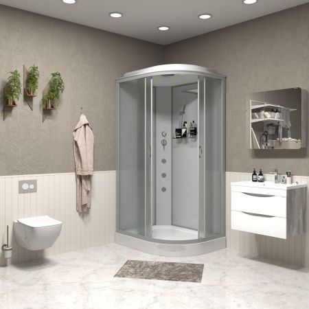 Душевая кабина Niagara Classic 33121423LG 120х80 асимметричная с крышей ориентация левая