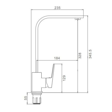 Смеситель для кухни ProHanss P60.41.03 на мойку золото